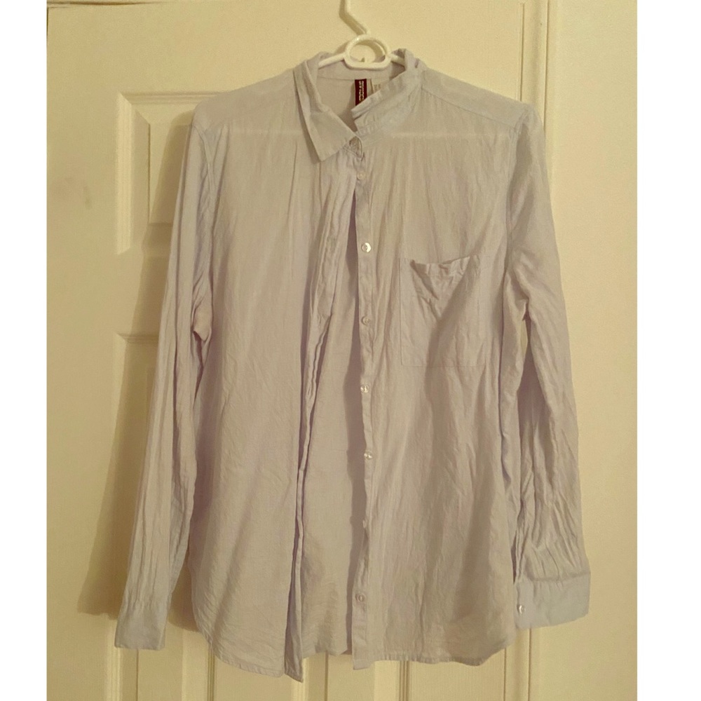 Light weight blue button up.
